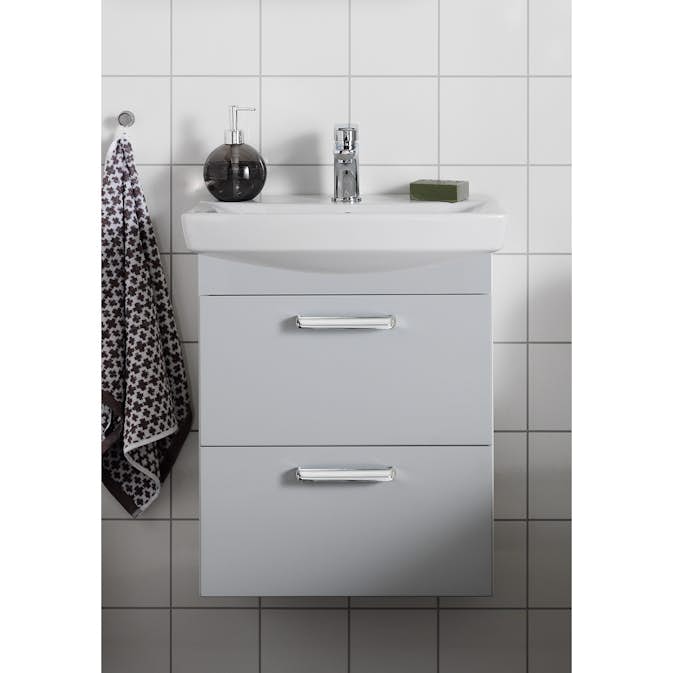 Tvättställsskåp Hafa Life med Tvättställ Ljusgrå Matt