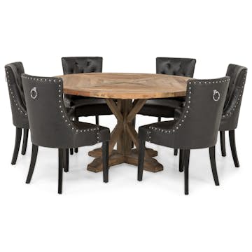 Matgrupp In Living Lyon 150 cm Rund med 6 Tuva Fåtölj