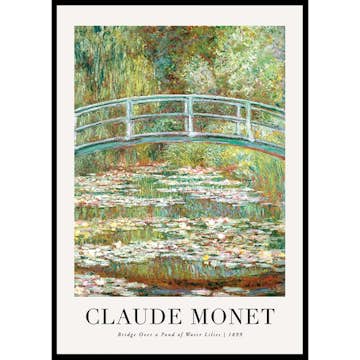 Poster Gallerix Bridge Over A Pond 1899 By Claude Monet