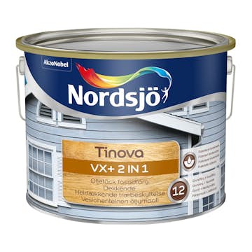 Fasadfärg Nordsjö Tinova VX+ 2in1 Svart