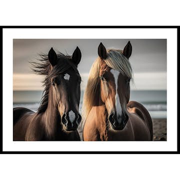 Poster Gallerix Brown Horses