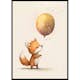 Poster Gallerix Fox Holding Balloon