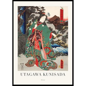 Poster Gallerix Green By Utagawa Kunisada