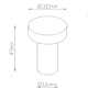 Handdukskrok Lavabo Luna 30 mm
