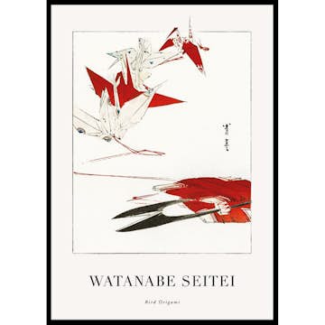 Poster Gallerix Bird Origami By Watanabe Seitei