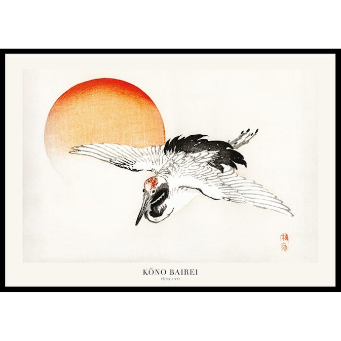 Poster Gallerix Flying Crane By Kōno Bairei