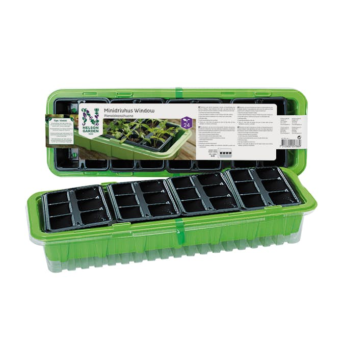 Minidrivhus Nelson Garden med Fönster 4 Krukinsatser