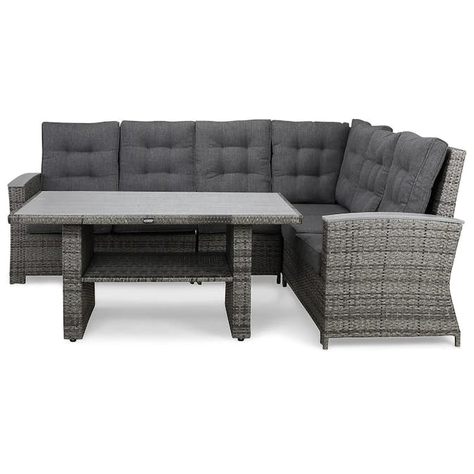 James Lyx Loungegrupp Utomhus Vändbar - 5-sits Loungeset i Konstrotting för Trädgård och Uteplats