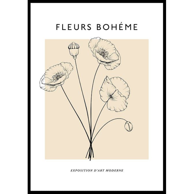 Poster Gallerix Fleurs Boheme