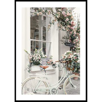 Poster Gallerix Bicycle And Flowers