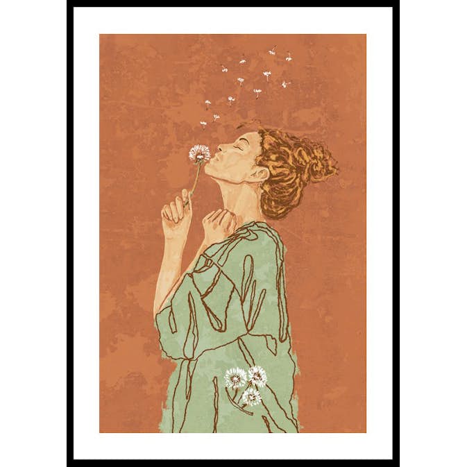 Poster Gallerix Woman With Dandelion
