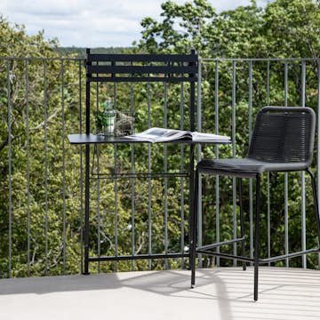 Hängbord Venture Home Borneo Balkongbord Hängande Svart Stål Utomhus