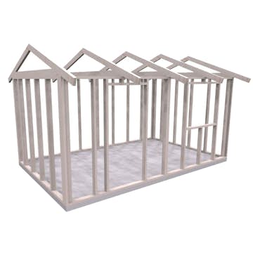 Friggebodsstomme Byggstommar 19 grader 4800x3000 mm Utan Lösvirke