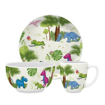 Barnservis Paperproducts Design Dinos 3 Delar