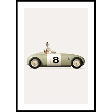 Poster Gallerix Rabbit In Toy Car