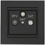 Slututtag Malmbergs Optima Tv/2xSatellit Svart