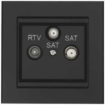Slututtag Malmbergs Optima Tv/2xSatellit Svart