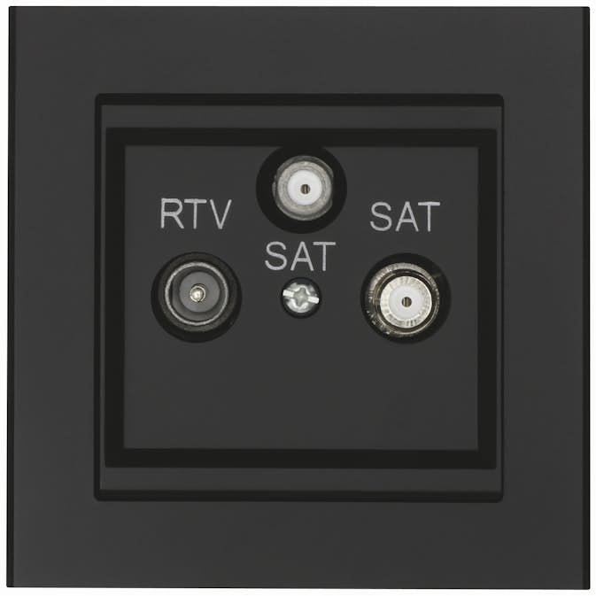 Slututtag Malmbergs Optima Tv/2xSatellit Svart