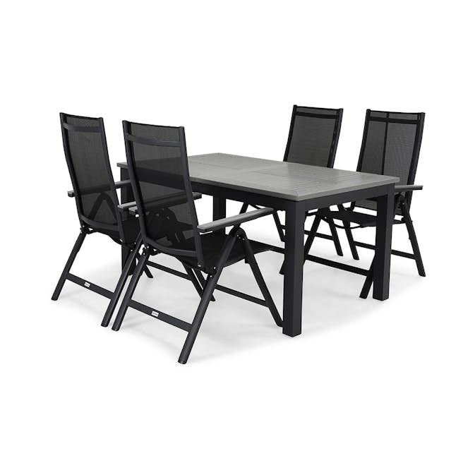 Matgrupp Comfort Garden Monaco med 4 Positionsstolar