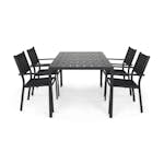 Matgrupp Comfort Garden Tunis Matgrupp Utomhus 150 med 4 Sierra Stapelstol