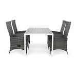 Matgrupp Comfort Garden Tunis Matgrupp Utomhus 150 med 4 Jenny Ställbar Fåtölj