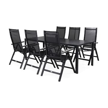 Matgrupp Comfort Garden Tunis med 6 Monaco Positionsstolar