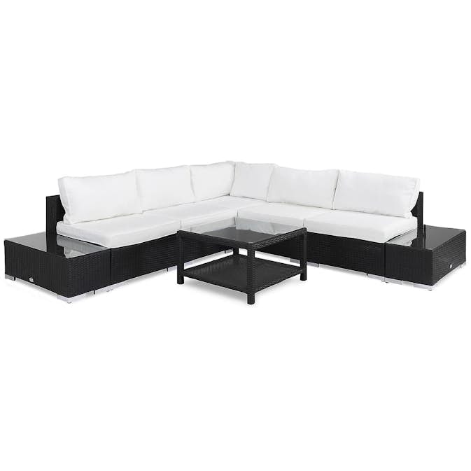 Loungegrupp Comfort Garden Bahamas 5-sits Svart Utomhus
