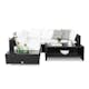 Loungegrupp Comfort Garden Bahamas 4-sits med Avslut och Bord med Hylla Utomhus