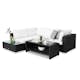 Loungegrupp Comfort Garden Bahamas 4-sits med Avslut och Bord med Hylla Utomhus