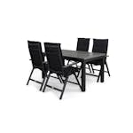 Matgrupp Comfort Garden Monaco Matgrupp Utomhus 152-210x90 med 4 Maggie Positionsstol m Dyna