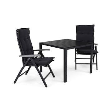 Matgrupp Comfort Garden Tunis Matgrupp Utomhus 90 med 2 Monaco Lyx Positionsstol m Dyna