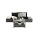Loungegrupp Comfort Garden Bahamas 2-sits med Bord med Hylla och Dubbla Avslut Utomhus