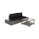 Loungegrupp Comfort Garden Bahamas 2-sits med Bord med Hylla och Dubbla Avslut Utomhus