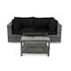 Loungegrupp Comfort Garden Bahamas 2-sits med Bord med Hylla Utomhus