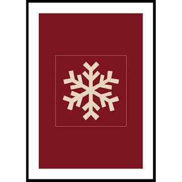 Poster Gallerix Snowflake R&W