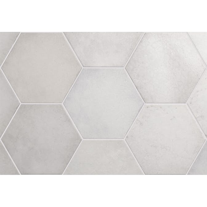 Klinker Lhådös Story snow white hexagon 17,5x20 cm