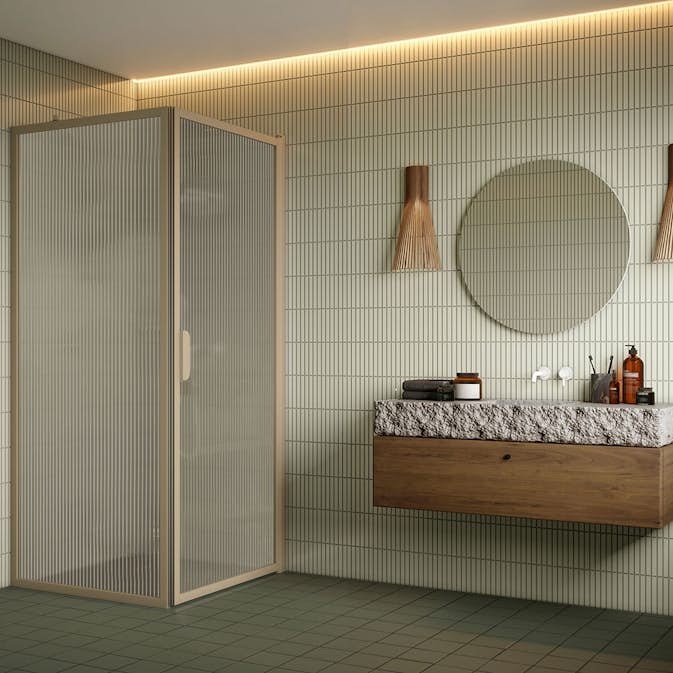 Duschhörn Hietakari Bläk 755 New York Fast Vägg och Vändbar Dörr