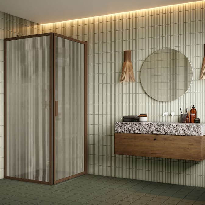 Duschhörn Hietakari Bläk 755 New York Fast Vägg och Vändbar Dörr