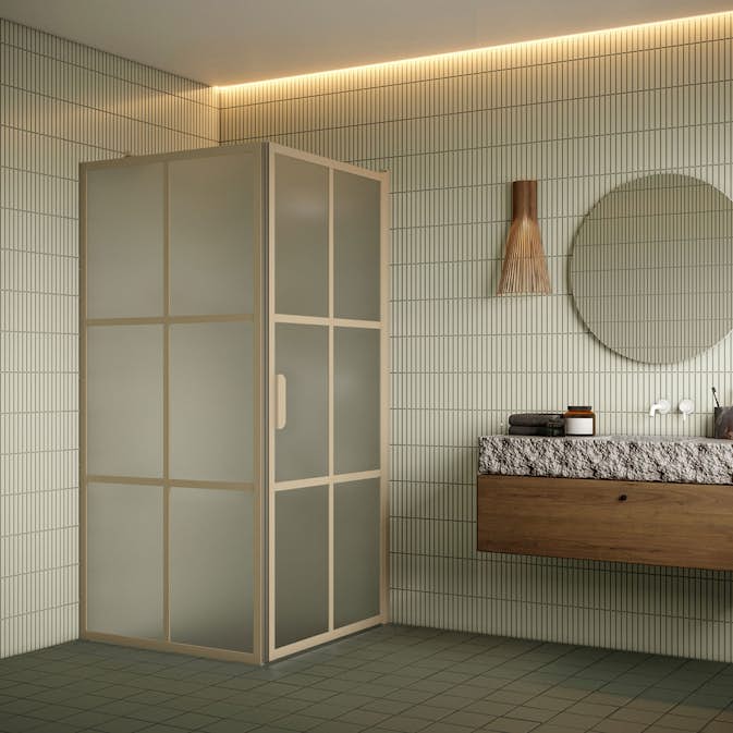 Duschhörn Hietakari Bläk 765 Paris Fast Vägg och Vändbar Dörr