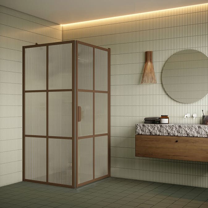 Duschhörn Hietakari Bläk 765 Paris Fast Vägg och Vändbar Dörr