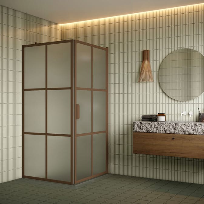 Duschhörn Hietakari Bläk 765 Paris Fast Vägg och Vändbar Dörr