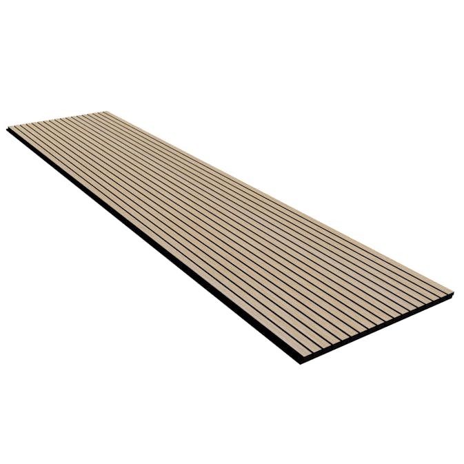 Akustikpanel Evella Slim Line ljus ek 2650 x 594 mm