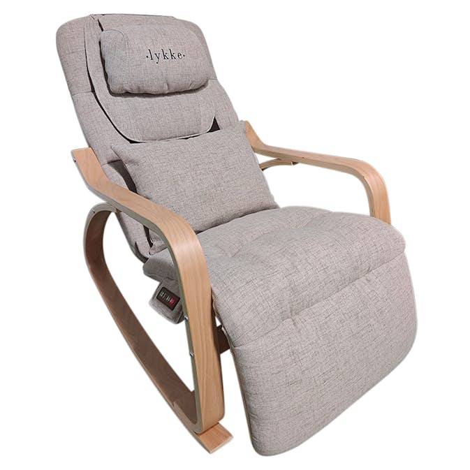 Massagestol Lykke Comfort Linne med Gung- & Värmefunktion & Justerbart Fotstöd