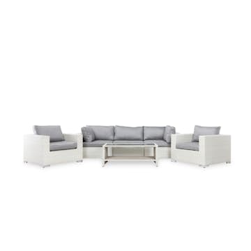 Loungegrupp Comfort Garden Bahamas 5-sits med Utebord m Hylla Utomhus