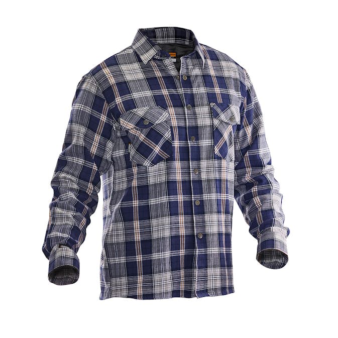 Flanellskjorta Jobman Fodrad Navy/Grey 5157