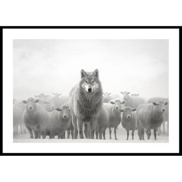 Poster Gallerix Wolf Among Sheep