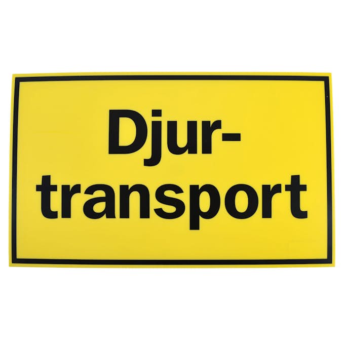 Skylt Willab Djurtransport
