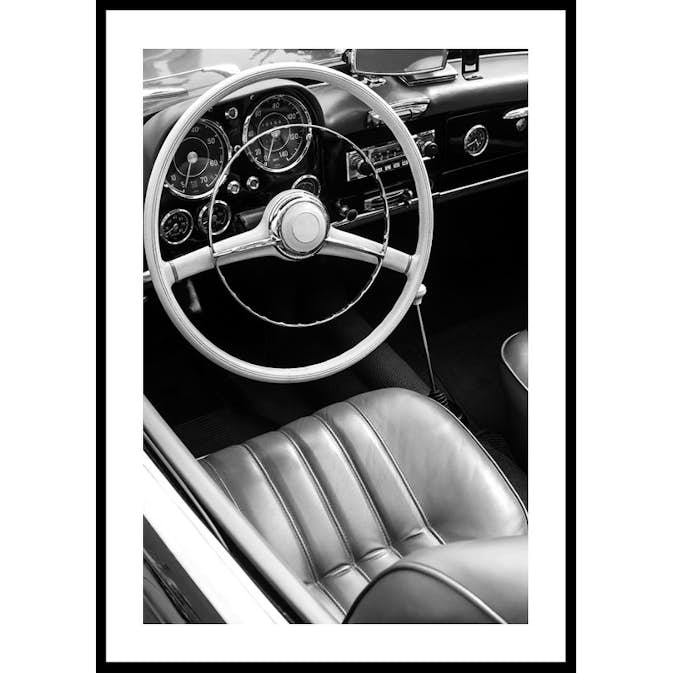 Poster Gallerix Vintage Car Seat B&W