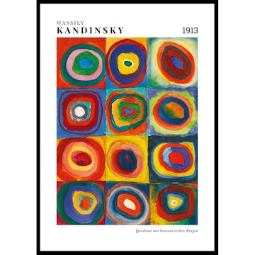 Poster Gallerix Quadrate Mit Konzentrischen Ringen By Wassily Kandinsky