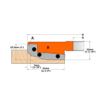 Skär CMT Orange Tools profilfräs 2-pack 695.013.A1